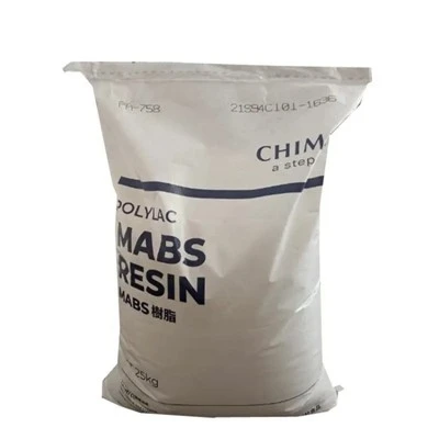 Pellet di plastica in granuli ABS trasparenti ad alto impatto Taiwan Chimei PA-758 Materiale vergine ABS